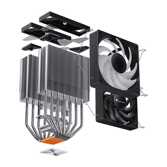 Jonsbo CR-3000 CPU-Kühler Dual Tower ARGB 2x 120 mm negro