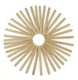 Palillos Planos Fixo Kids Madera Natural Finos 11,4 Cm. Pack De 50