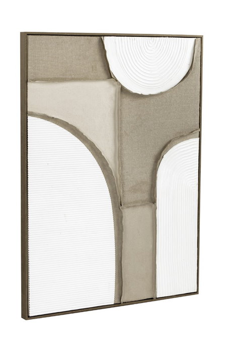 DKD Home Decor Set de 2 Cuadros Abstractos de Yute Beige y Blanco 62x82 cm DKD Home Decor Set de 2 Cuadros Abstractos de Yute Beige y Blanco 62x82 cm