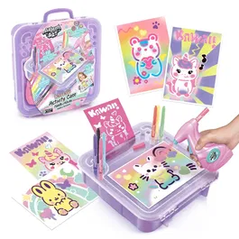 Canal Toys Maletín de Actividades Airbrush Art con Spray Electrónico, Plantillas y Rotuladores AIR 017