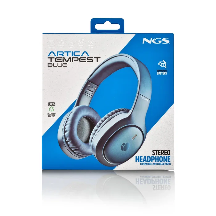 NGS Artica Tempest Auriculares Inalámbricos Plegables Azules
