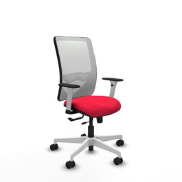 PIQUERAS Y CRESPO Silla de oficina Zulema Rojo y Blanco