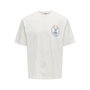 Camiseta de Manga Corta Hombre Only & Sons Onslooney Rlx Cloud Dancer Blanco