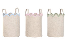 DKD Home Decor Cesta de Fieltro Surtido de Colores 30x30x39 cm