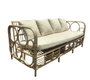 DKD Home Decor Fibre outdoor 23 Sofá Natural Blanco 195 x 72 x 78 cm