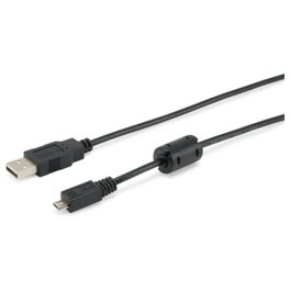 Equip Cable USB 2.0 de 1,8m con conector USB A a Micro-USB B, Negro