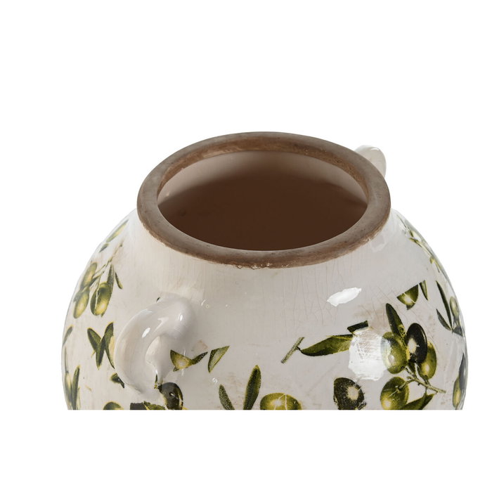 DKD Home Decor Jarrón de Gres Olivo Verde