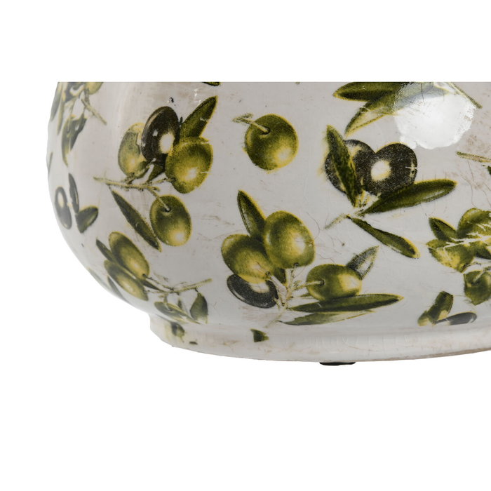 DKD Home Decor Jarrón de Gres Olivo Verde