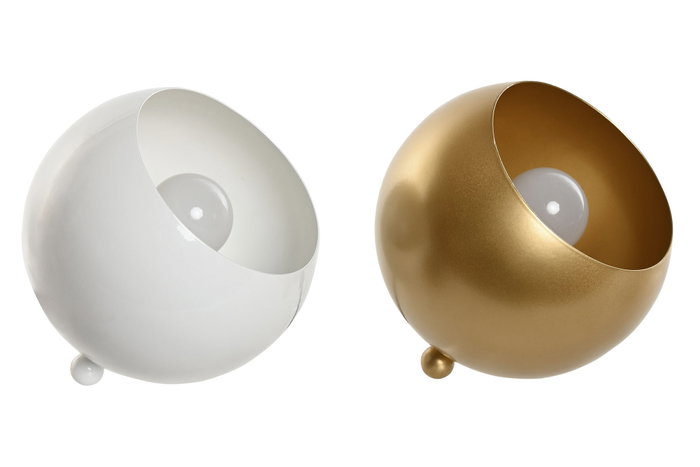 DKD Home Decor Lámpara de sobremesa de metal bola surtido de 2 unidades