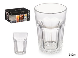 Vivalto Vaso Vidrio Transparente 360ml 8.5 x 12 x 8.5 cm (Set de 24)