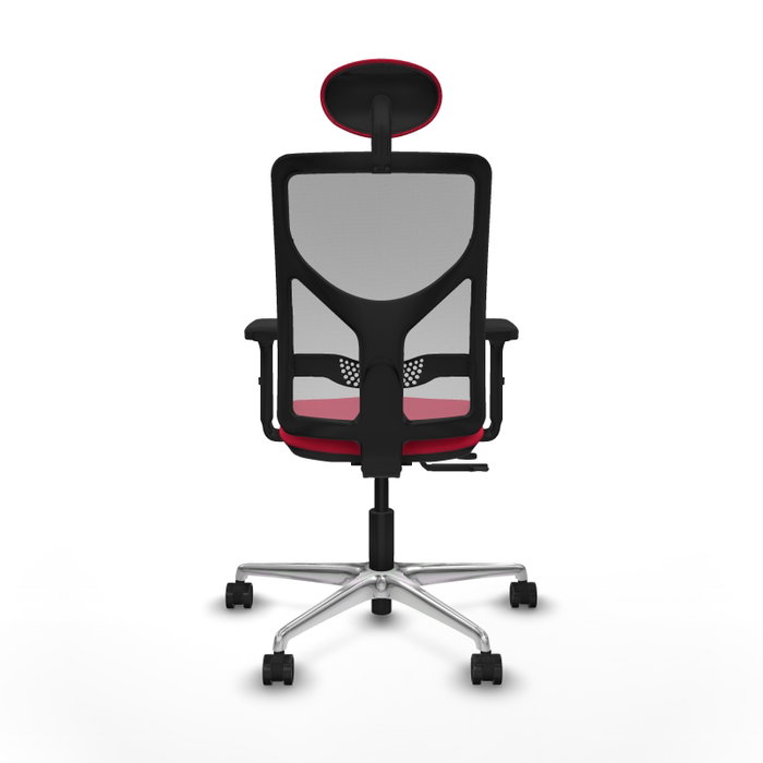 PIQUERAS Y CRESPO Silla de oficina Motilla con mecanismo Sincro/Traslack, Rojo y Gris