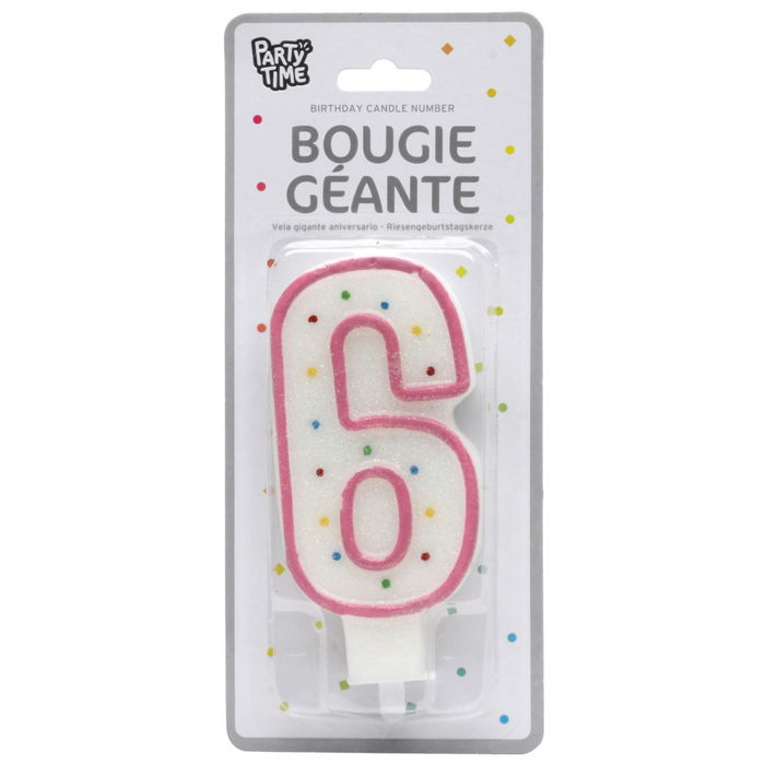 Party Time Velas Aniversario Surtidas con Números del 0 al 9, Formas y Colores Variados, 14 cm