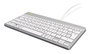 R-Go Tools Teclado Ergonómico Compact Break, QWERTZ (DE), con Software de Pausas, Compacto, con Cable, Blanco