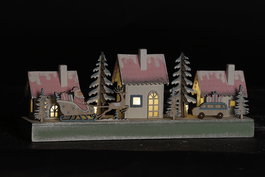 DKD Home Decor Decoración Navidad Tradicional Rojo Rosa Palo 6 x 12 x 30 cm (2 Unidades)