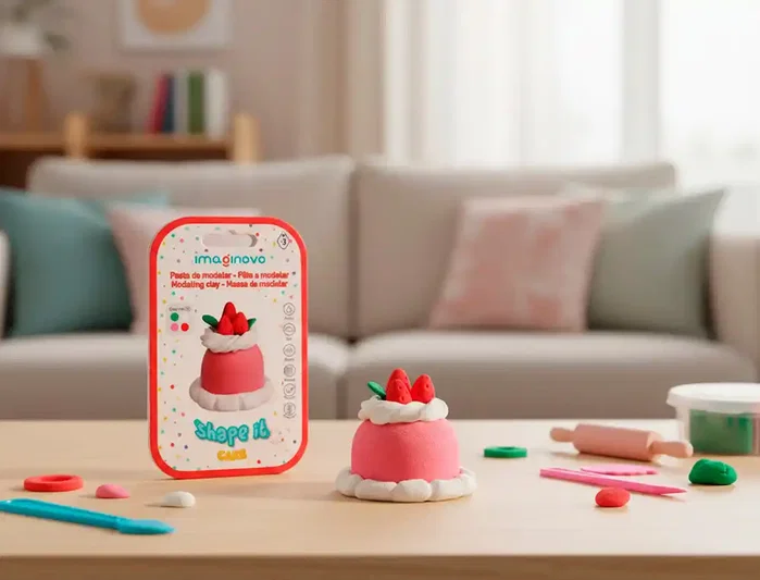 Imaginovo Pasta para modelar set de colores surtidos con instrucciones tarta de fresa