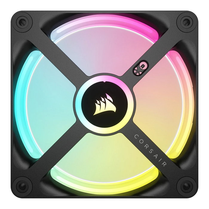 Corsair iCUE LINK QX120 RGB 120 mm Negro (3 piezas) Corsair iCUE LINK QX120 RGB 120 mm Negro (3 piezas)
