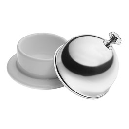 Abert Mantequera Pequeña Con Tapa Art & Table Porcelana Acero Inoxidable