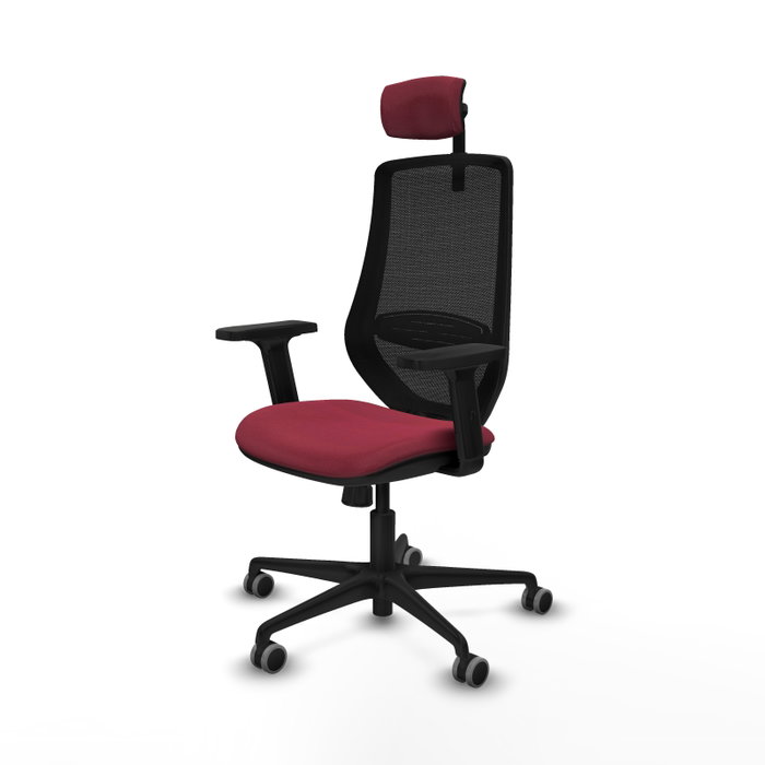PIQUERAS Y CRESPO Silla de oficina Mardos con mecanismo Sincro, Granate y Negro PIQUERAS Y CRESPO Silla de oficina Mardos con mecanismo Sincro, Granate y Negro