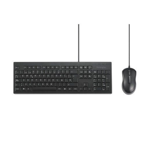 Kensington KM100 EQ Kit de teclado y ratón USB, Español, Negro Kensington KM100 EQ Kit de teclado y ratón USB, Español, Negro