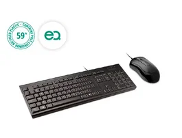 Kensington KM100 EQ Kit de teclado y ratón USB, Español, Negro