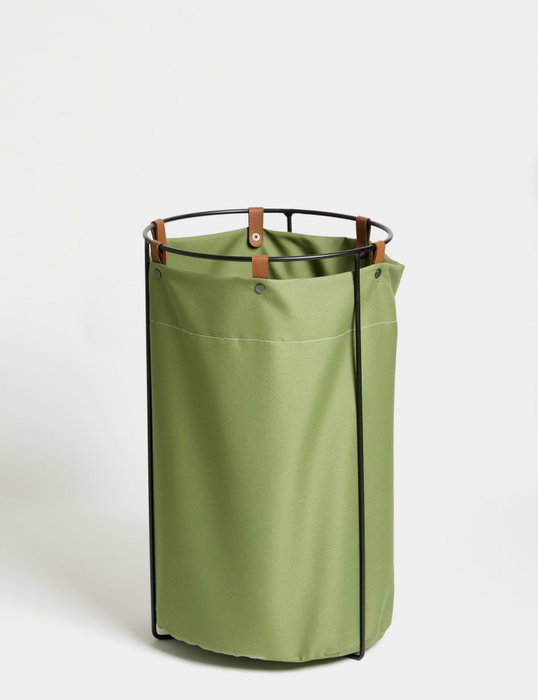 Hanah Home Edda - Green Cesta de Lavandería Verde Impermeable 40x40x70 cm