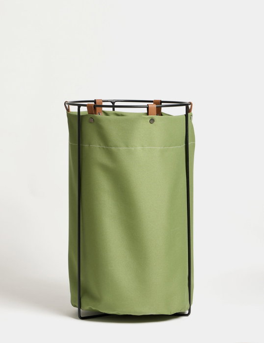 Hanah Home Edda - Green Cesta de Lavandería Verde Impermeable 40x40x70 cm