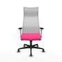 PIQUERAS Y CRESPO Sillón Albacete con Mecanismo Sincro, Rosa y Blanco