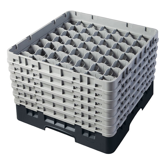 CAMBRO Cesta de lavado 49 compartimentos 6 alturas Negro CAMBRO Cesta de lavado 49 compartimentos 6 alturas Negro
