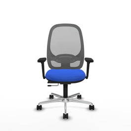 PIQUERAS Y CRESPO Silla de oficina Cilanco con mecanismo Sincro/Traslack, Azul y Gris