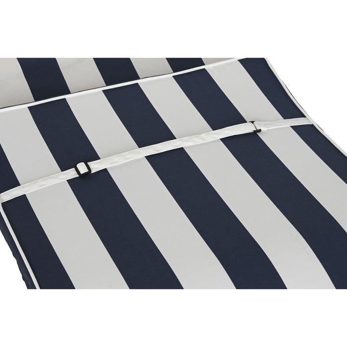 Cojín para Tumbona DKD Home Decor Hamaca Blanco Azul marino 190 x 60 x 5 cm Cojín para Tumbona DKD Home Decor Hamaca Blanco Azul marino 190 x 60 x 5 cm