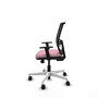PIQUERAS Y CRESPO Silla de oficina Yunquera con mecanismo Sincro/Traslack, Rosa y Negro