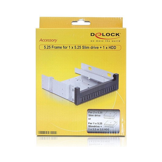 DeLOCK Adaptador 47200 - Kit de Instalación para Conversión de Bahía de 5.25" a Slimline y 3.5" o 2 Bahías, Metal y Plástico DeLOCK Adaptador 47200 - Kit de Instalación para Conversión de Bahía de 5.25" a Slimline y 3.5" o 2 Bahías, Metal y Plástico