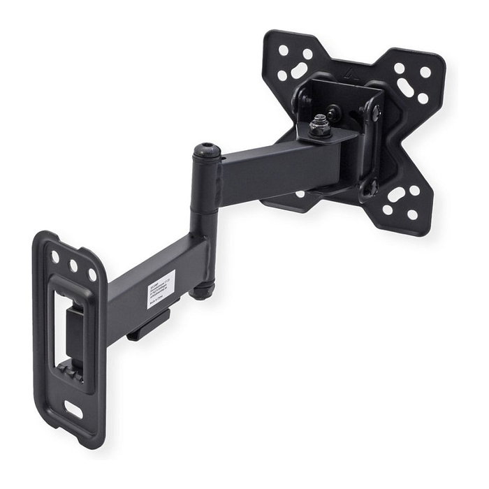VALUE 17.99.1231 Soporte de TV para Pared Giratorio, 13 a 32 Pulgadas, 3 Puntos de Giro, Hasta 20 kg, Negro
