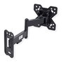 VALUE 17.99.1231 Soporte de TV para Pared Giratorio, 13 a 32 Pulgadas, 3 Puntos de Giro, Hasta 20 kg, Negro