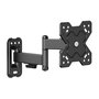 VALUE 17.99.1231 Soporte de TV para Pared Giratorio, 13 a 32 Pulgadas, 3 Puntos de Giro, Hasta 20 kg, Negro