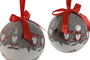 DKD Home Decor Bola Decoracion Navidad Tradicional Gris Rojo 21.5 x 15.5 x 25 cm Set de 14 (2 Unidades)