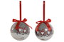 DKD Home Decor Set de 14 Bolas de Decoración de Gnomo Gris y Rojo
