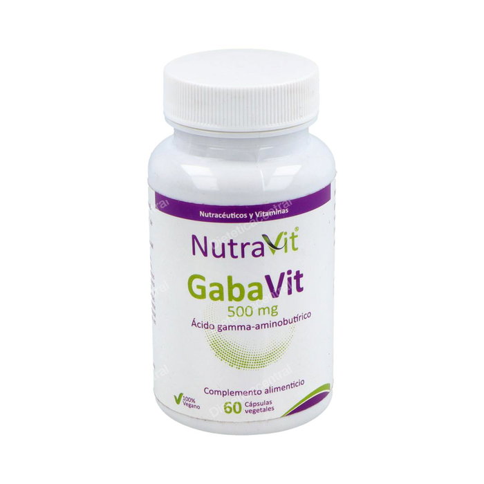 NUTRAVIT Gabavit Suplemento GABA 500mg - 60 Cápsulas - Ácido Gamma-Aminobutírico - Complemento Alimenticio