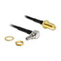 DeLOCK Cable de señal 88466 con conector CRC-9 90° y hembra SMA de 0,2 m