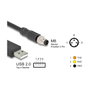 DeLOCK Cable de conexión serie USB 2.0 Tipo-A a M8 RS-232, 1,8 m, Negro