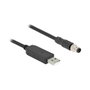 DeLOCK Cable de conexión serie USB 2.0 Tipo-A a M8 RS-232, 1,8 m, Negro