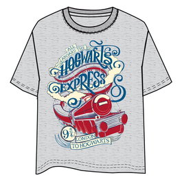 WARNER BROS. Camiseta Hogwarts Express Harry Potter, Estampado Frontal, Talla L