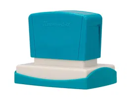 X'stamper Sello Quix Personalizable Q-16, Color Azul, Medidas 36x61 mm, Consumible Máquina Sellos, Resistente al Agua, 6000 Impresiones