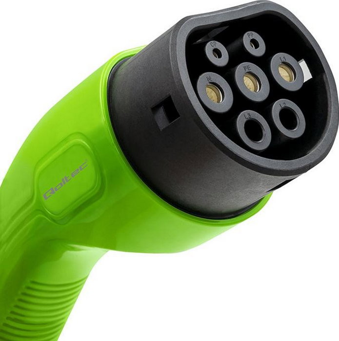 Qoltec Cargador de Coche Eléctrico Typ2 22kW 32A Wi-Fi LCD RFID 5m