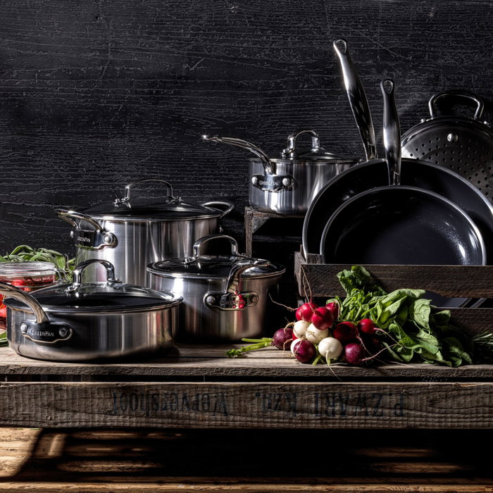 GreenPan Premiere Casserole Set 3-piece Stainless Steel GreenPan Premiere Casserole Set 3-piece Stainless Steel