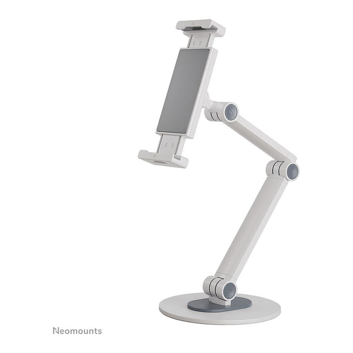Neomounts DS15-550WH1 Soporte Universal para Tablet de 4.7-12.9 Pulgadas, Color Blanco, Acero, Ajustable - Hasta 1kg