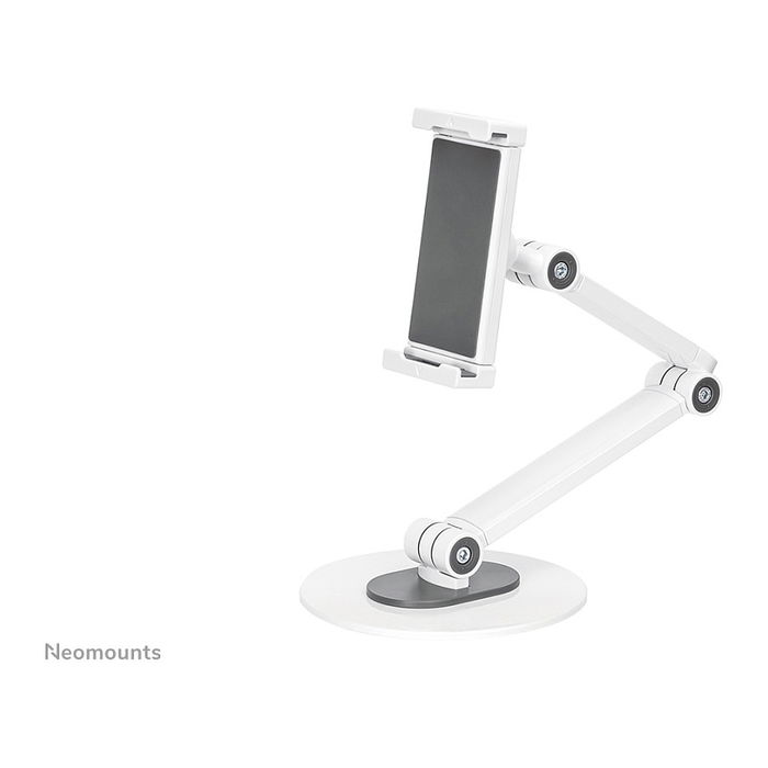 Neomounts DS15-550WH1 Soporte Universal para Tablet de 4.7-12.9 Pulgadas, Color Blanco, Acero, Ajustable - Hasta 1kg