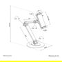 Neomounts DS15-550WH1 Soporte Universal para Tablet de 4.7-12.9 Pulgadas, Color Blanco, Acero, Ajustable - Hasta 1kg