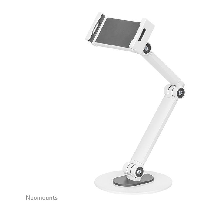 Neomounts DS15-550WH1 Soporte Universal para Tablet de 4.7-12.9 Pulgadas, Color Blanco, Acero, Ajustable - Hasta 1kg