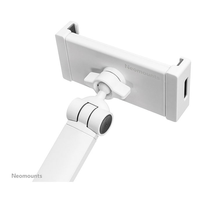 Neomounts DS15-550WH1 Soporte Universal para Tablet de 4.7-12.9 Pulgadas, Color Blanco, Acero, Ajustable - Hasta 1kg